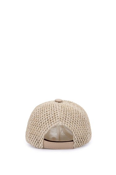  Tamer Tanca Erkek Deri Hasır Bej Hasır Şapka