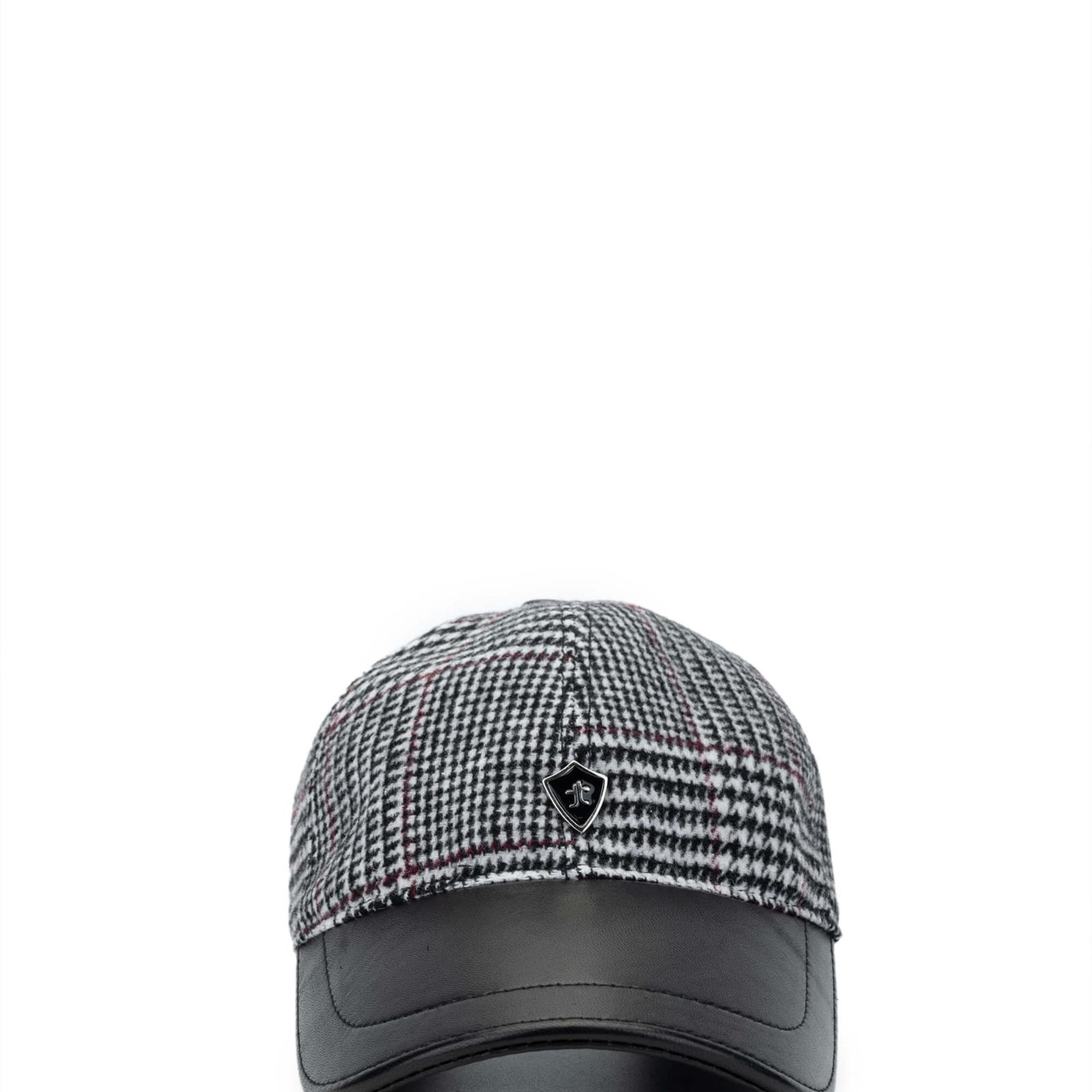 Tamer Tanca Erkek Deri & Tekstil Siyah Beyzbol Şapka