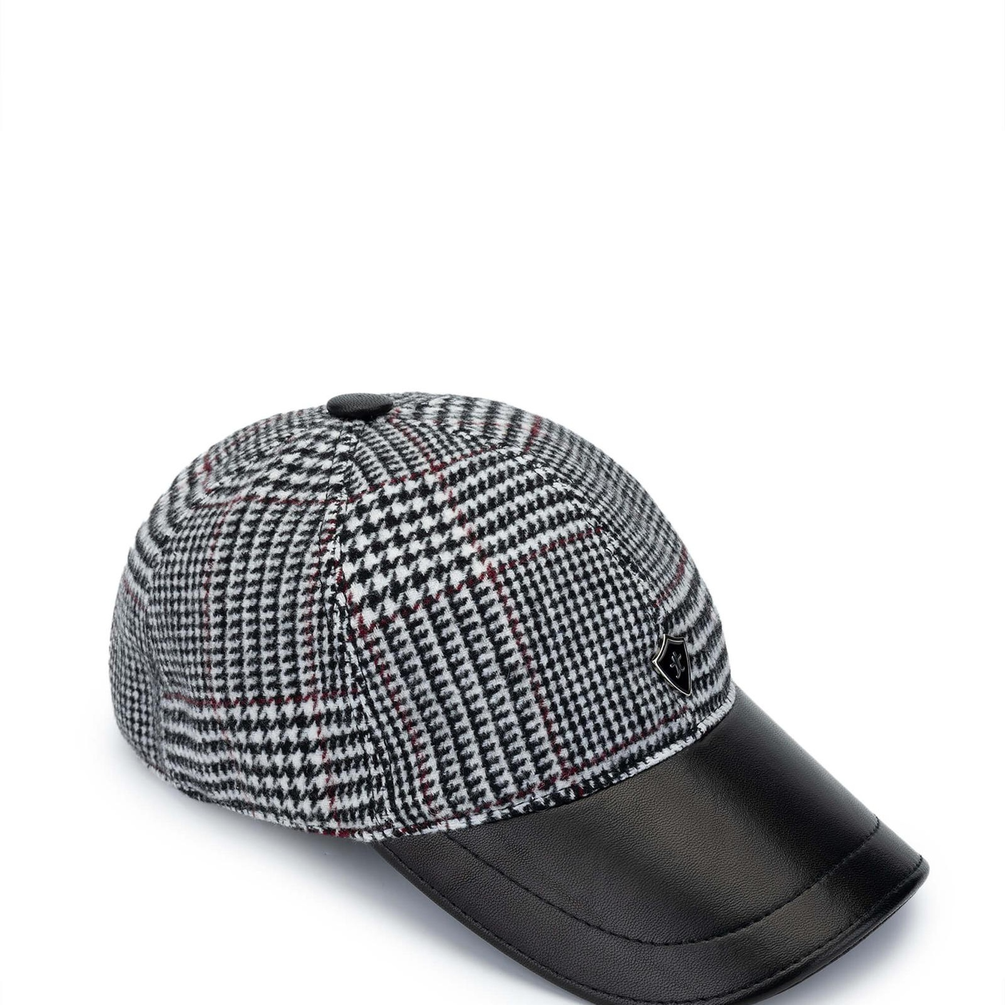 Tamer Tanca Erkek Deri & Tekstil Siyah Beyzbol Şapka