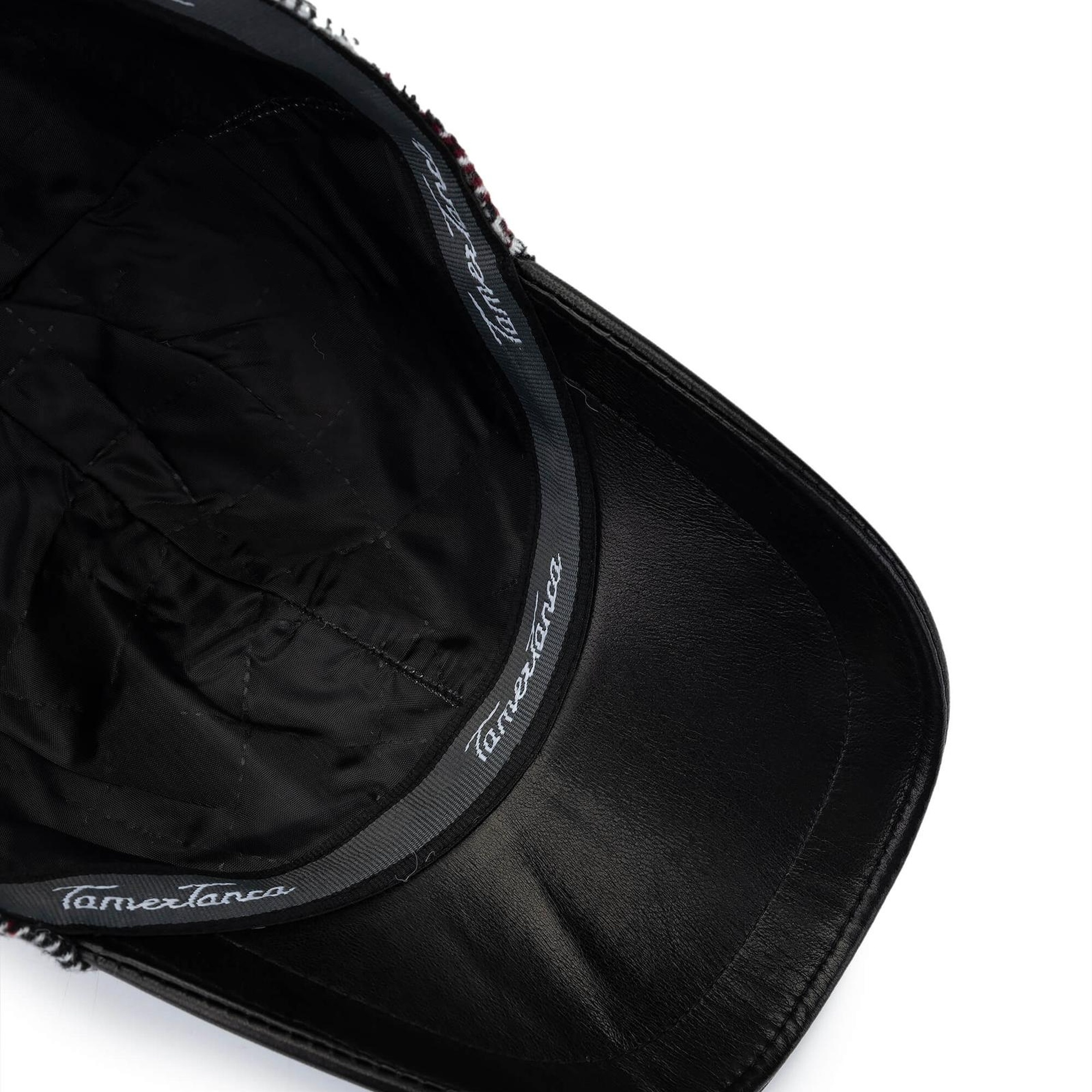 Tamer Tanca Erkek Deri & Tekstil Siyah Beyzbol Şapka