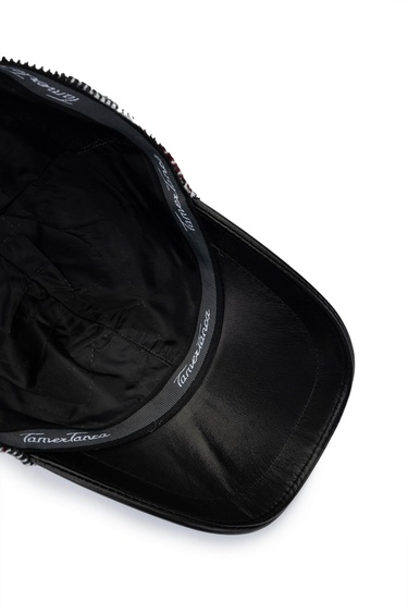  Tamer Tanca Erkek Deri & Tekstil Siyah Beyzbol Şapka