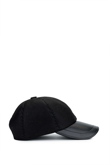  Tamer Tanca Erkek Deri & Tekstil Siyah Beyzbol Şapka