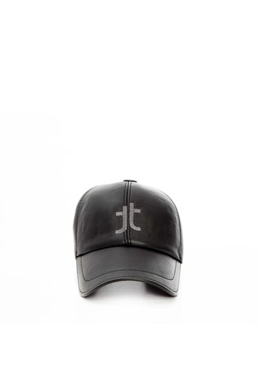  Tamer Tanca Erkek Hakiki Deri Siyah Şapka