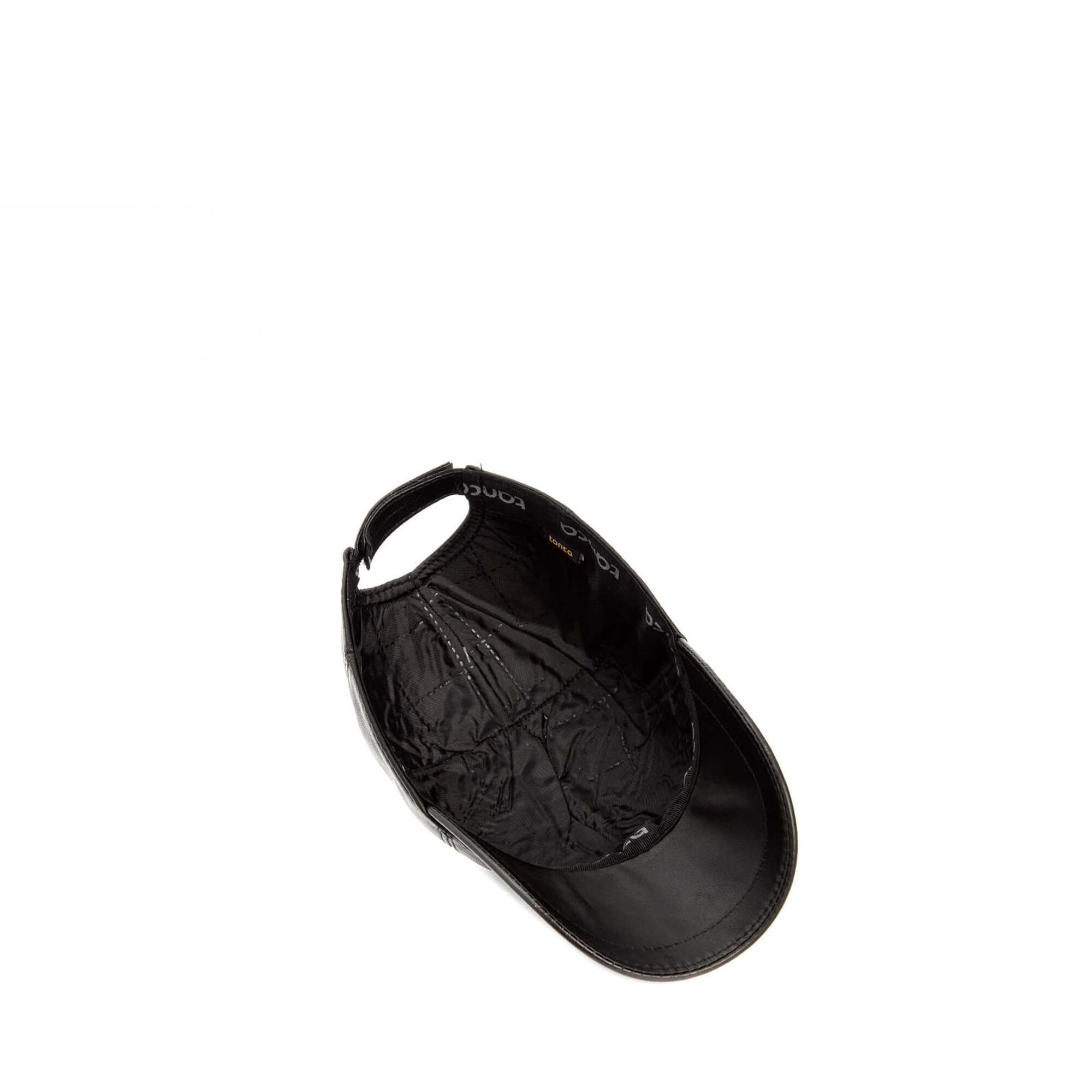 Tamer Tanca Erkek Hakiki Deri Siyah Şapka