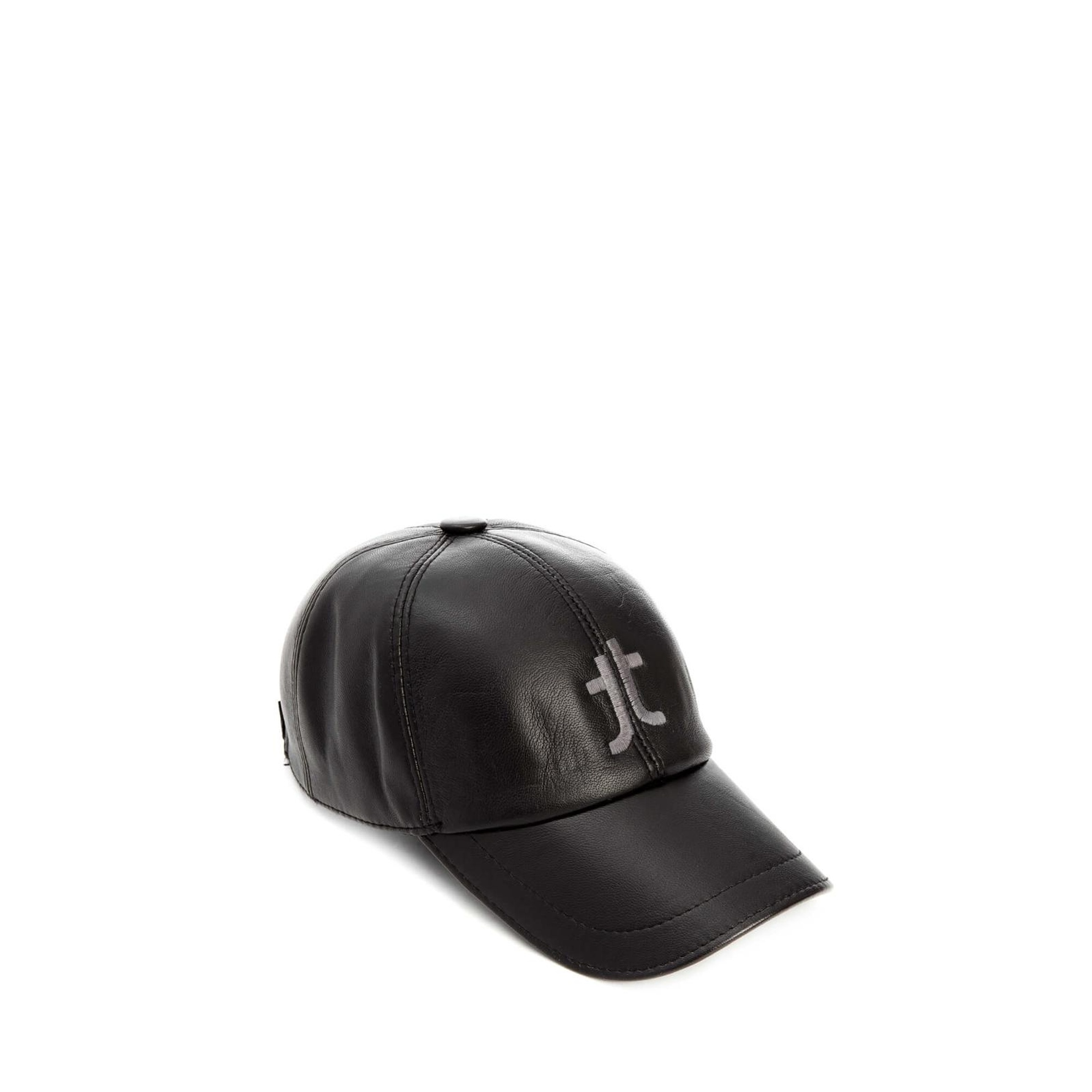 Tamer Tanca Erkek Hakiki Deri Siyah Şapka