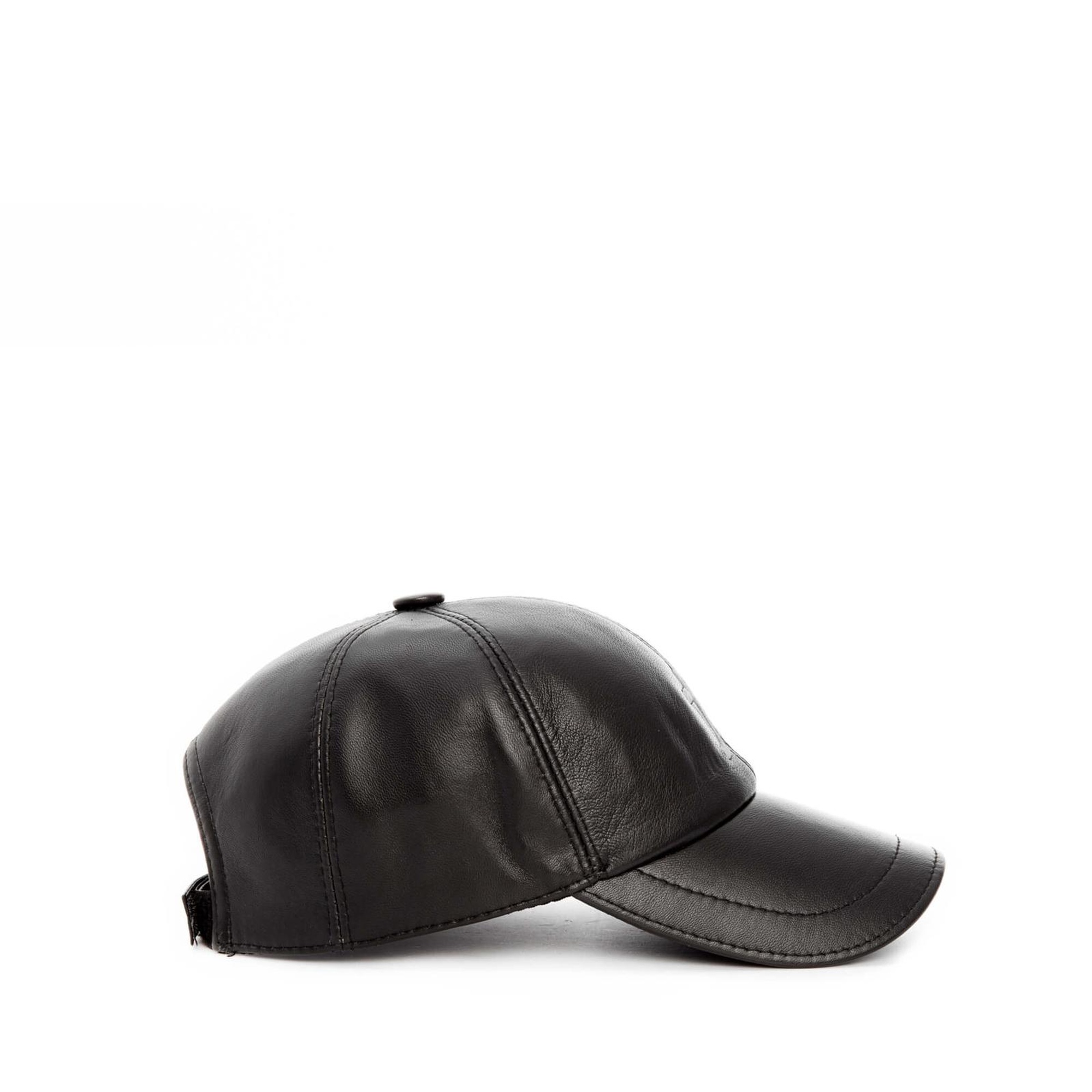 Tamer Tanca Erkek Hakiki Deri Siyah Şapka