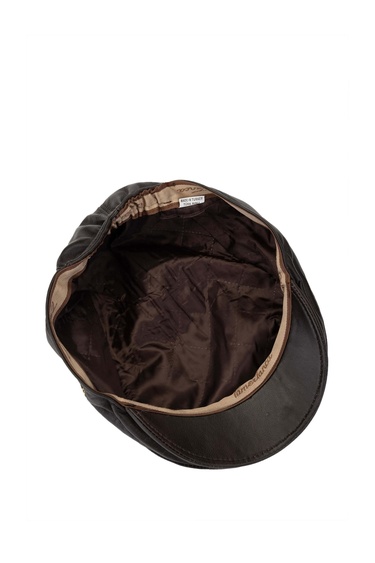  Tamer Tanca Erkek Hakiki Deri Kahverengi Şapka