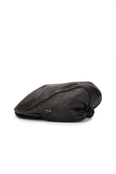  Tamer Tanca Erkek Hakiki Deri Kahverengi Şapka