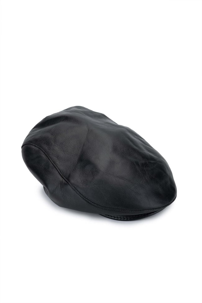  Tamer Tanca Erkek Hakiki Deri Siyah Şapka
