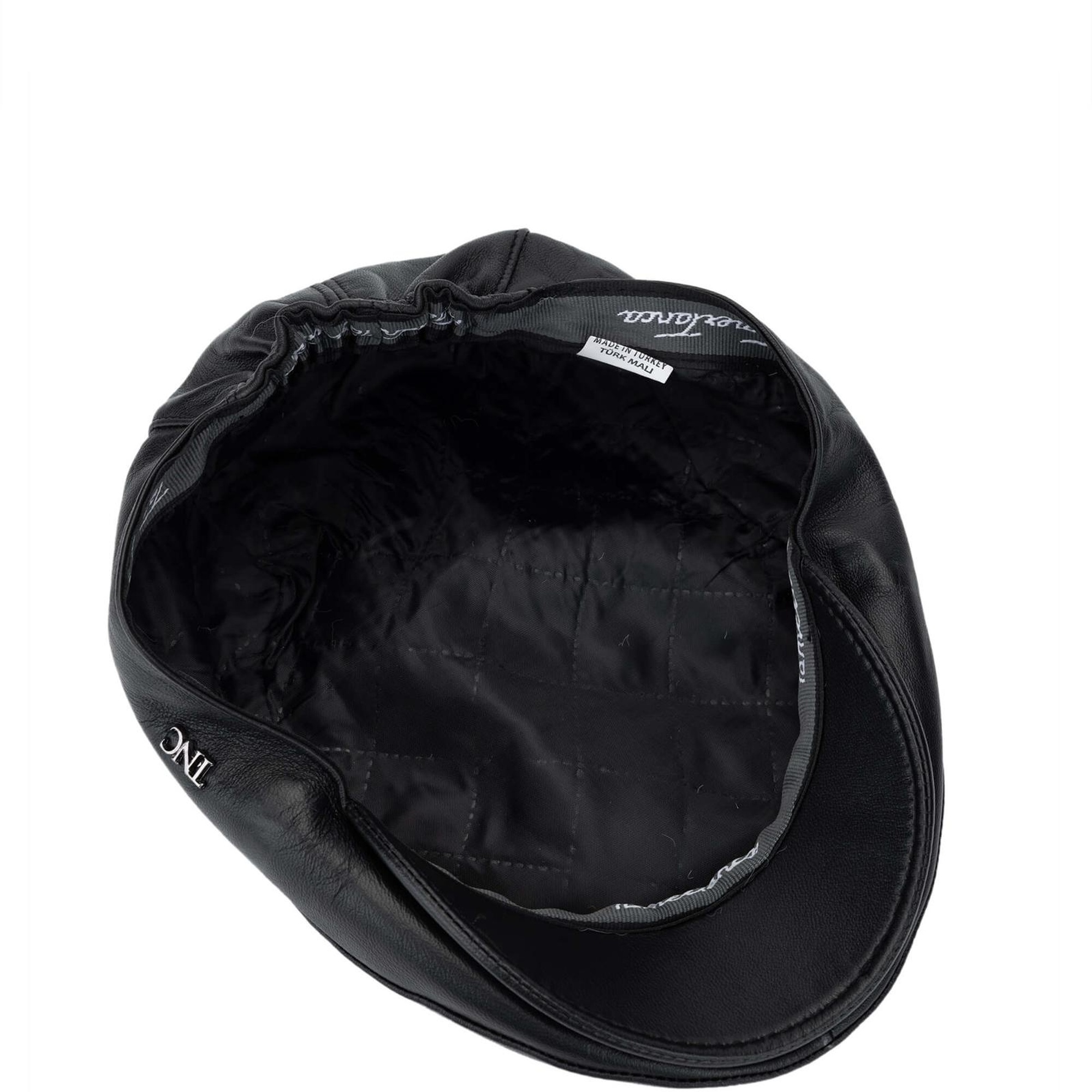 Tamer Tanca Erkek Hakiki Deri Siyah Şapka