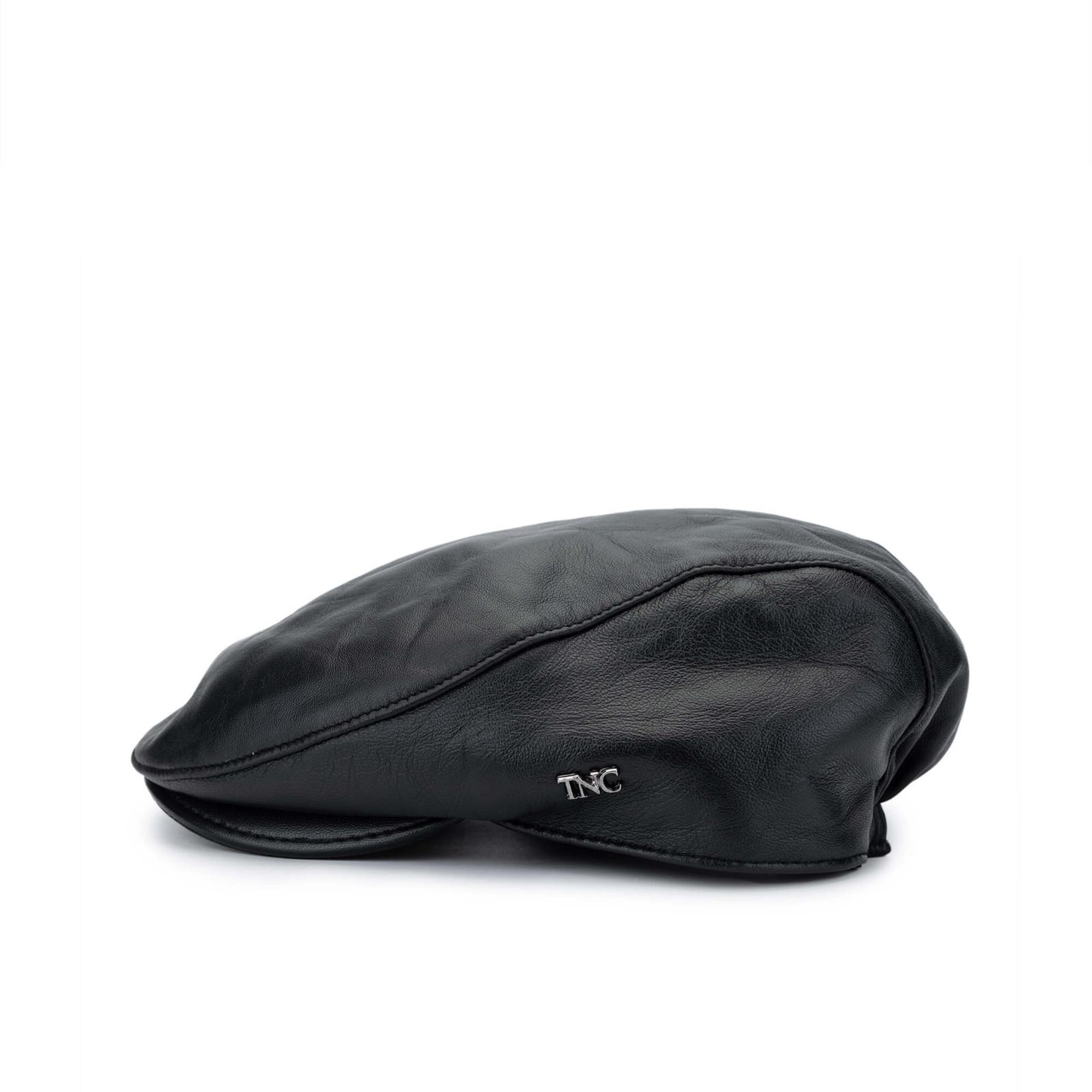 Tamer Tanca Erkek Hakiki Deri Siyah Şapka