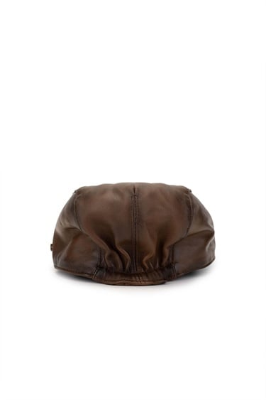  Tamer Tanca Erkek Hakiki Deri Taba Şapka