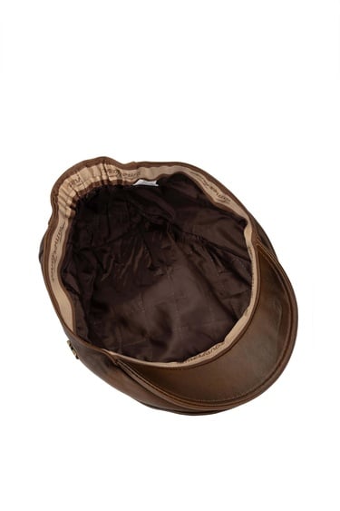  Tamer Tanca Erkek Hakiki Deri Taba Şapka