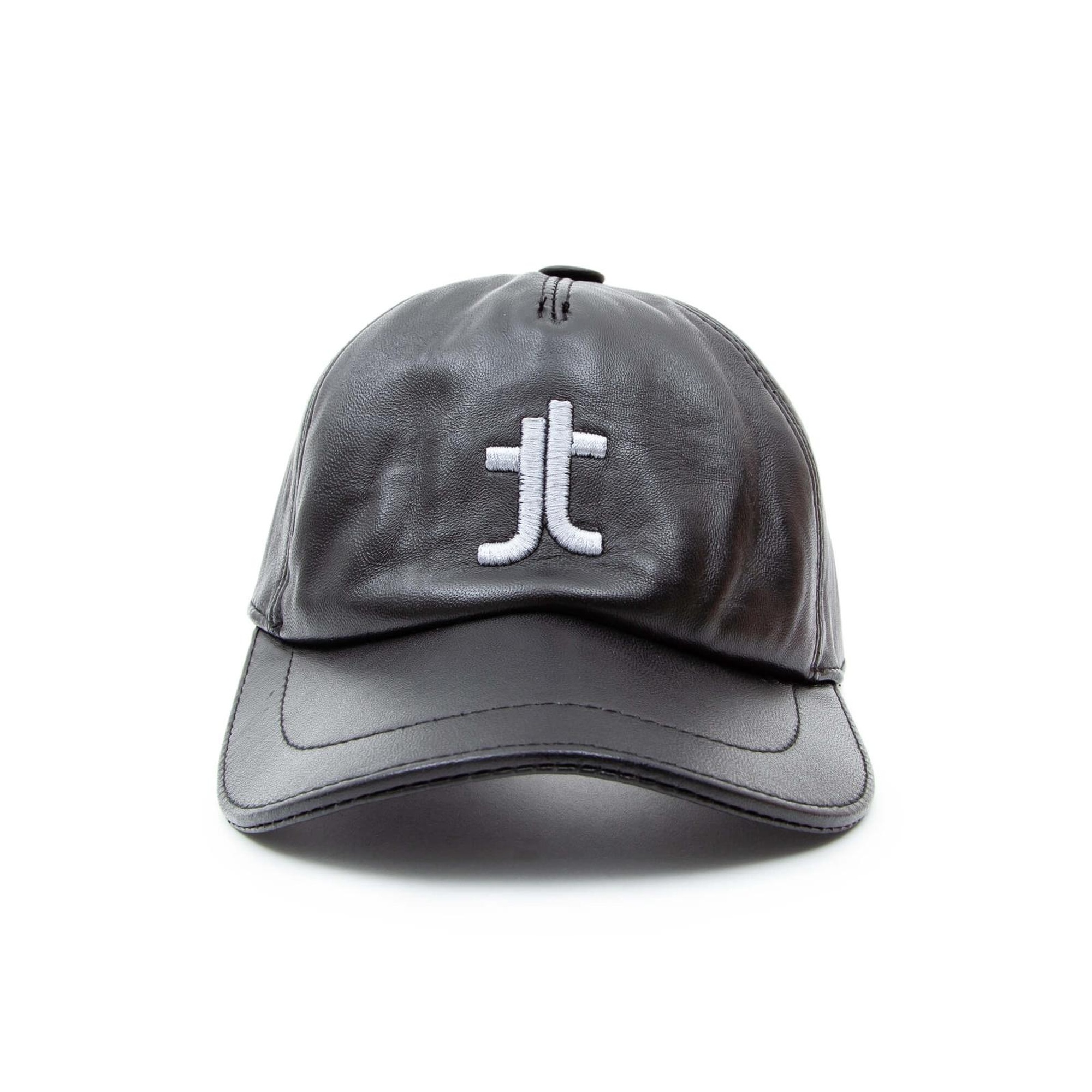 Tamer Tanca Unisex Vegan Siyah Deri Şapka