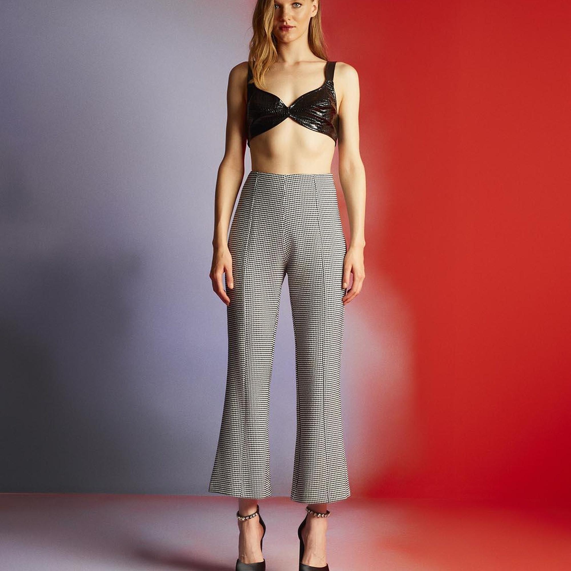 Kalp Yaka Rugan Crop Top