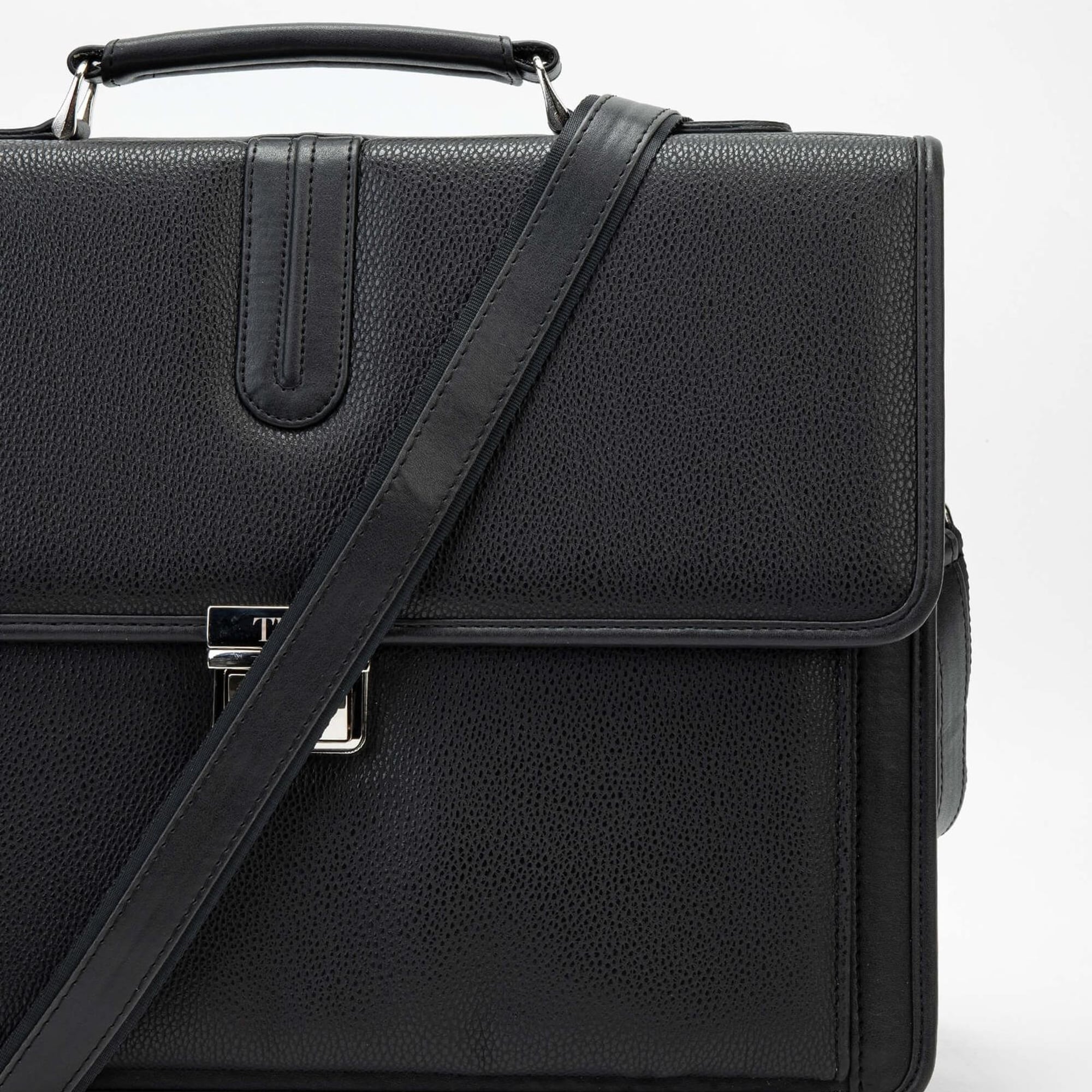 Tamer Tanca Erkek Vegan Siyah Evrak Çantası