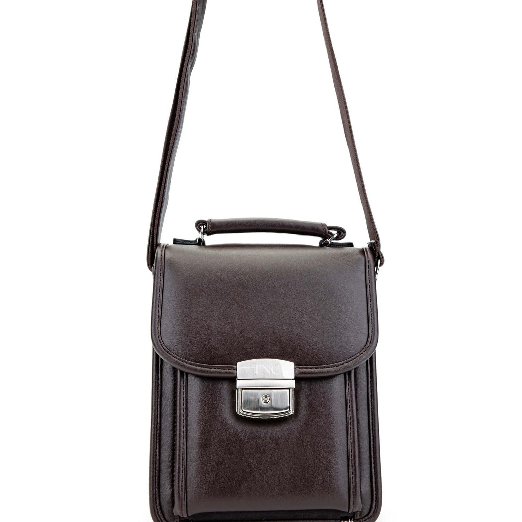 Tamer Tanca Erkek Vegan Kahverengi Postacı Çantası