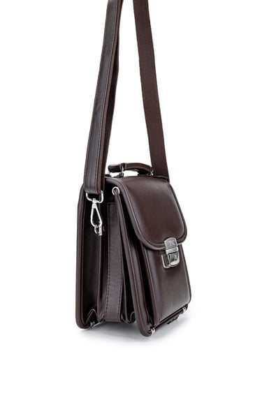  Tamer Tanca Erkek Vegan Kahverengi Postacı Çantası