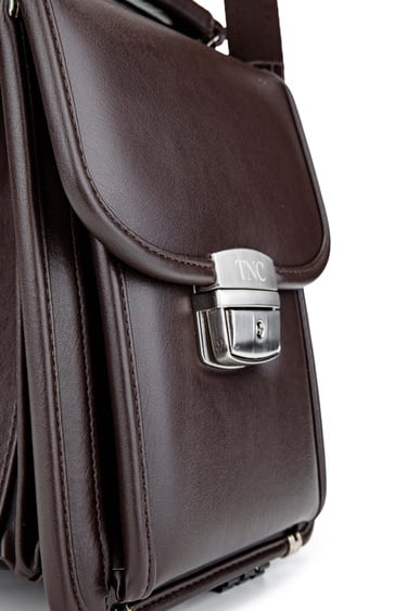  Tamer Tanca Erkek Vegan Kahverengi Postacı Çantası