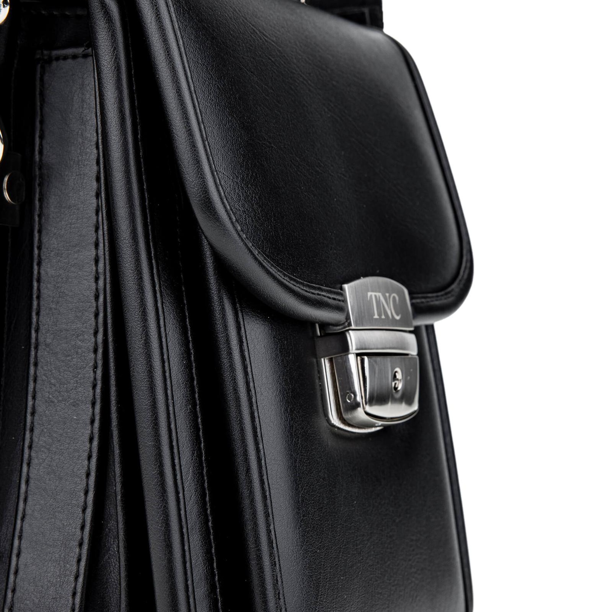 Tamer Tanca Erkek Vegan Siyah Postacı Çantası