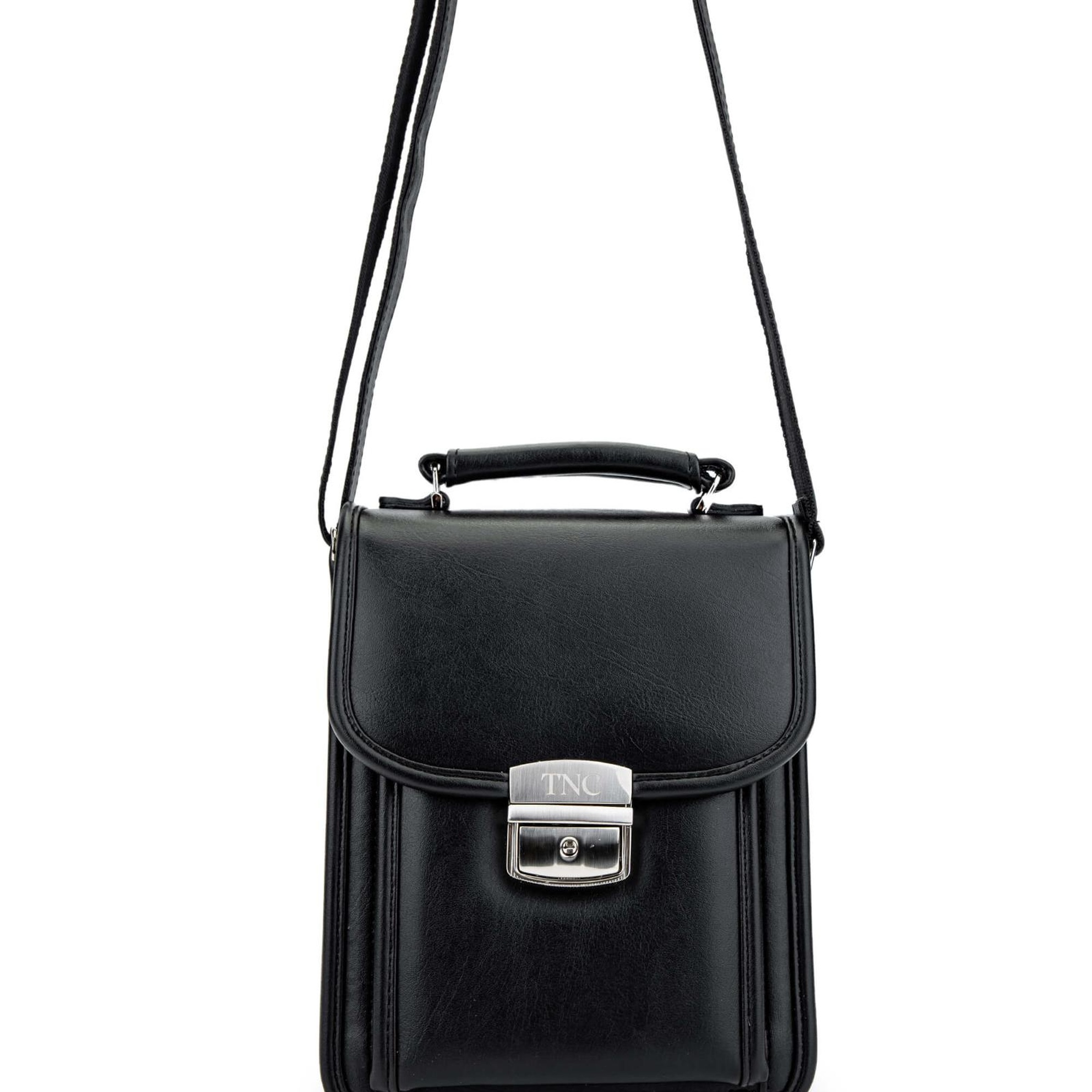 Tamer Tanca Erkek Vegan Siyah Postacı Çantası