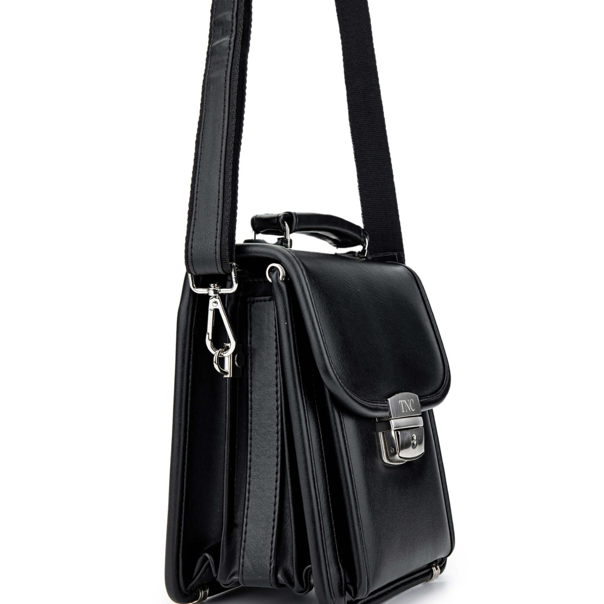 Tamer Tanca Erkek Vegan Siyah Postacı Çantası