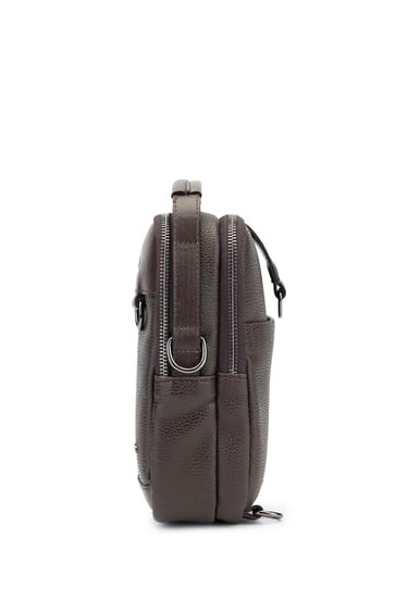  Tamer Tanca Erkek Vegan Kahverengi Body Bag Çanta