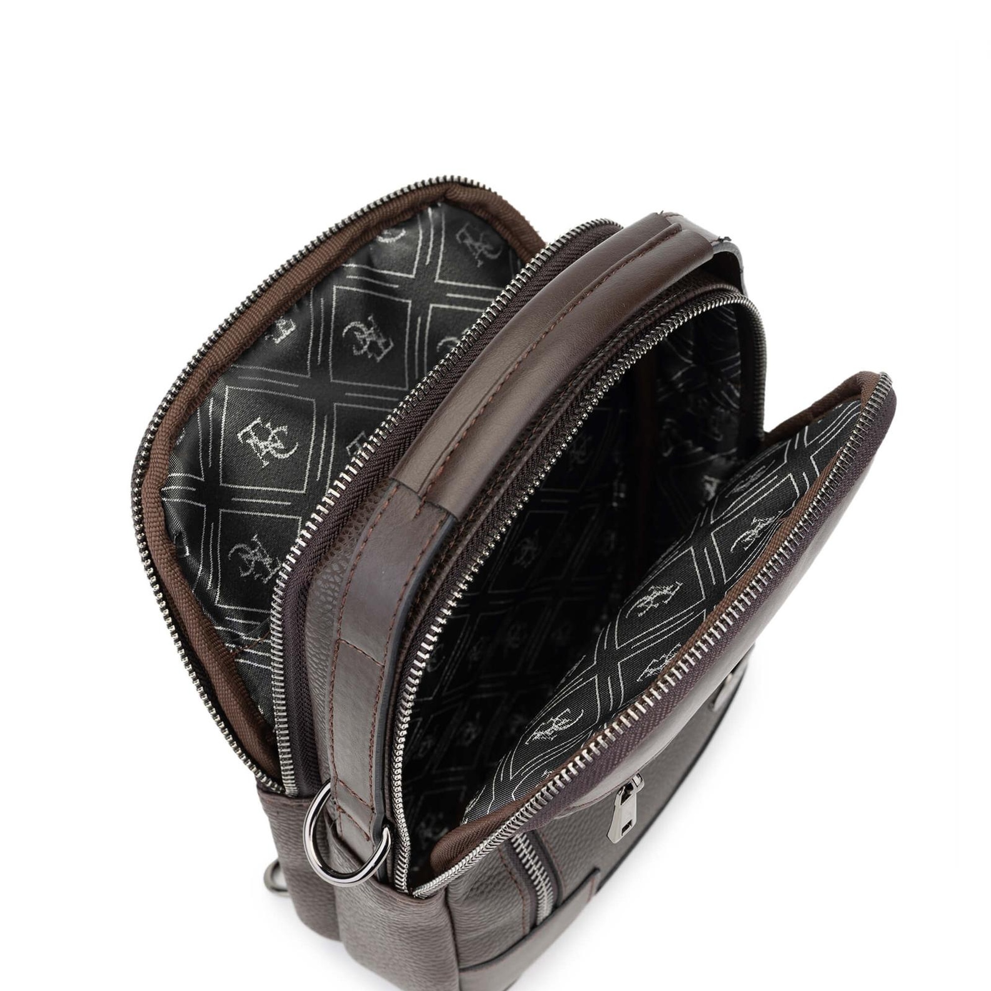 Tamer Tanca Erkek Vegan Kahverengi Body Bag Çanta