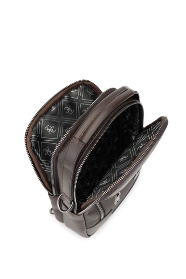  Tamer Tanca Erkek Vegan Kahverengi Body Bag Çanta