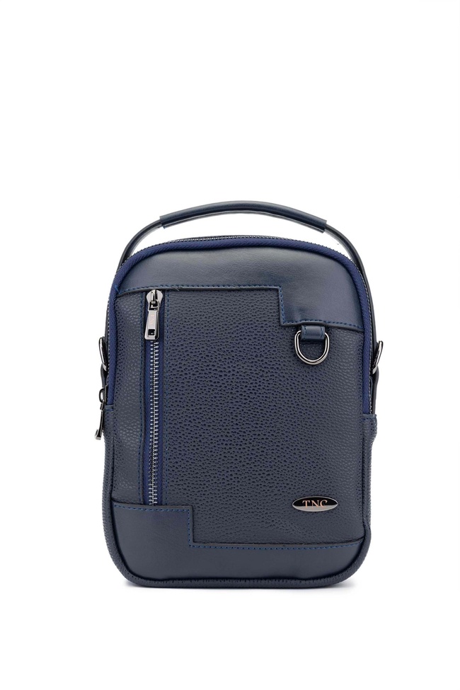  Tamer Tanca Erkek Vegan Lacivert Body Bag Çanta