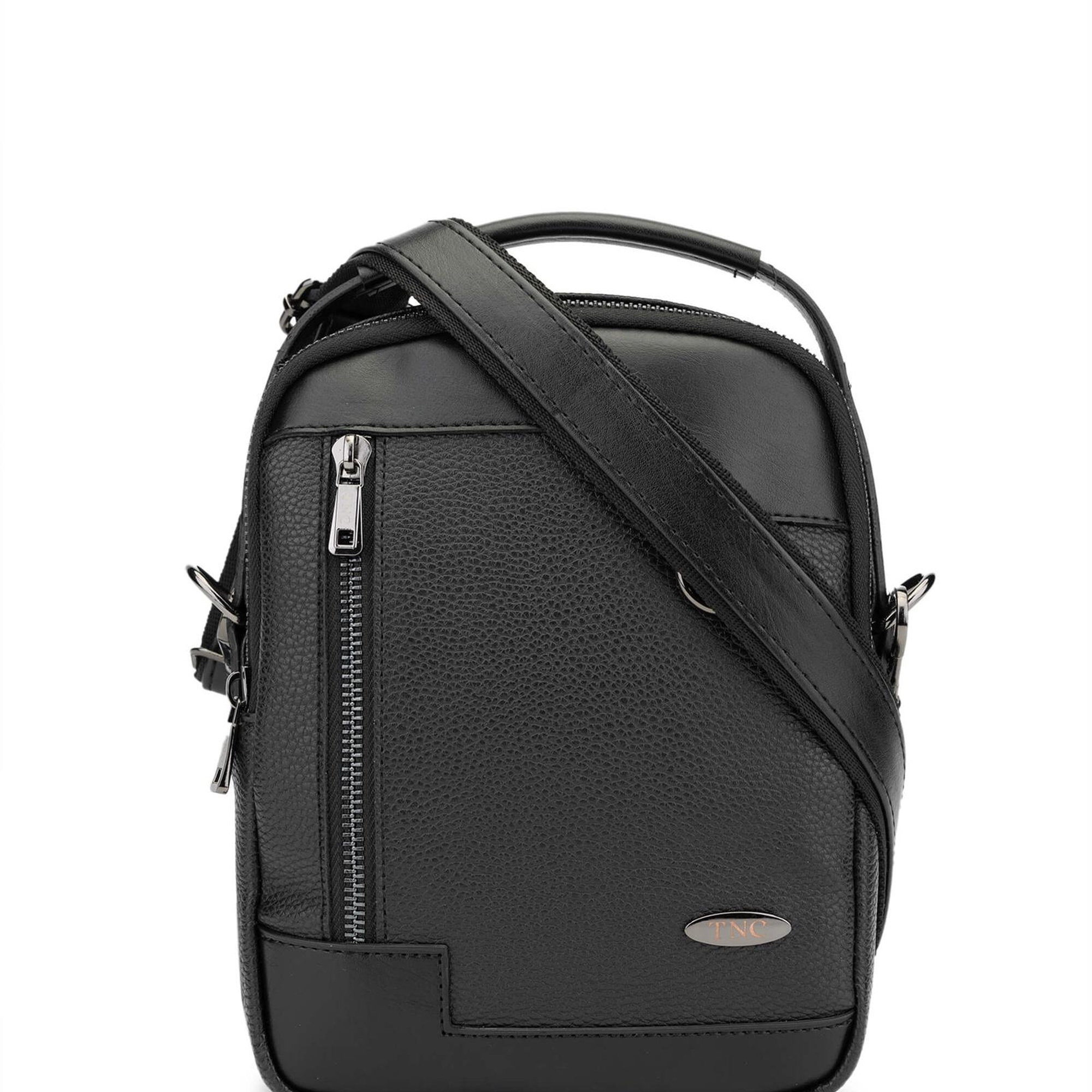 Tamer Tanca Erkek Vegan Siyah Body Bag Çanta