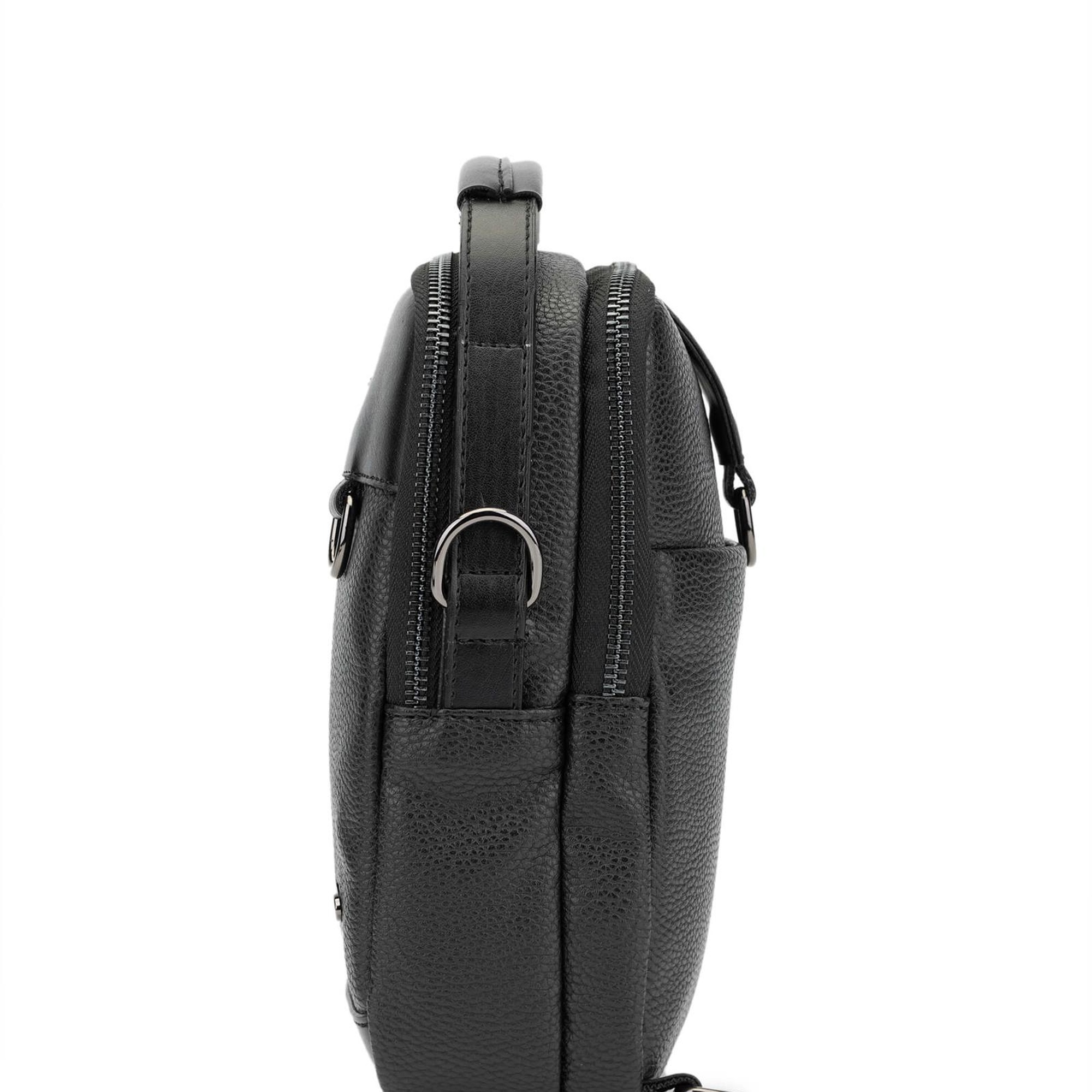 Tamer Tanca Erkek Vegan Siyah Body Bag Çanta