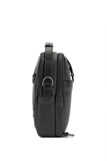  Tamer Tanca Erkek Vegan Siyah Body Bag Çanta