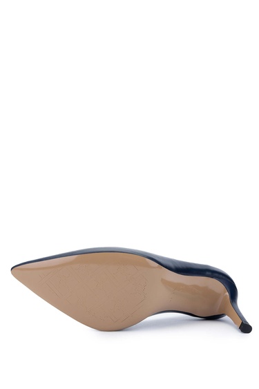  Tamer Tanca Kadın Hakiki Deri Lacivert Topuklu Ayakkabı