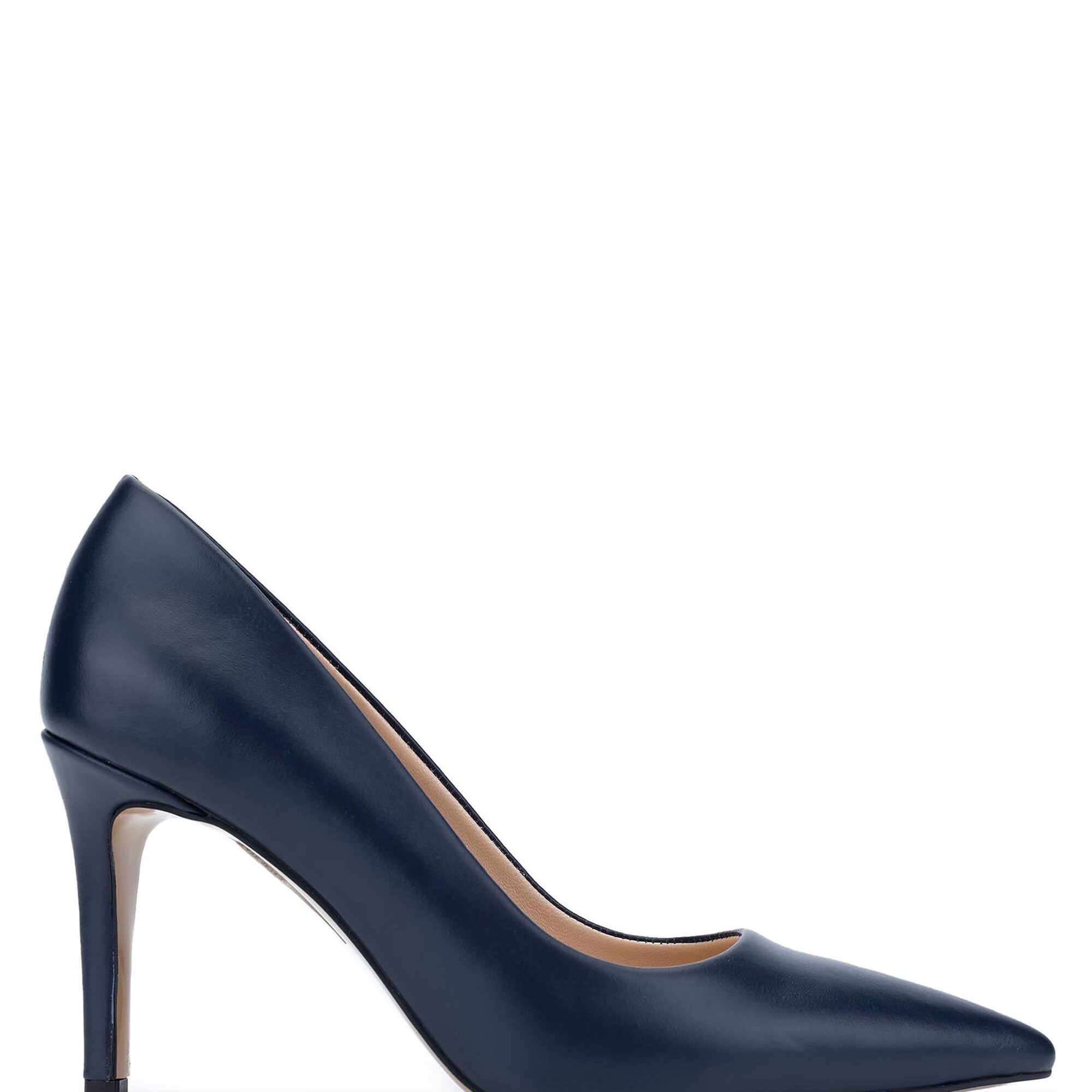 Tamer Tanca Kadın Hakiki Deri Lacivert Topuklu Ayakkabı