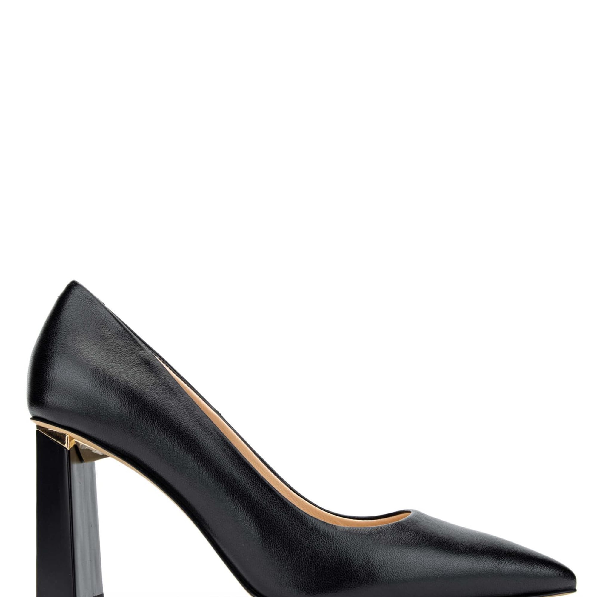 Tamer Tanca Kadın Hakiki Deri Siyah Deri Topuklu Ayakkabı