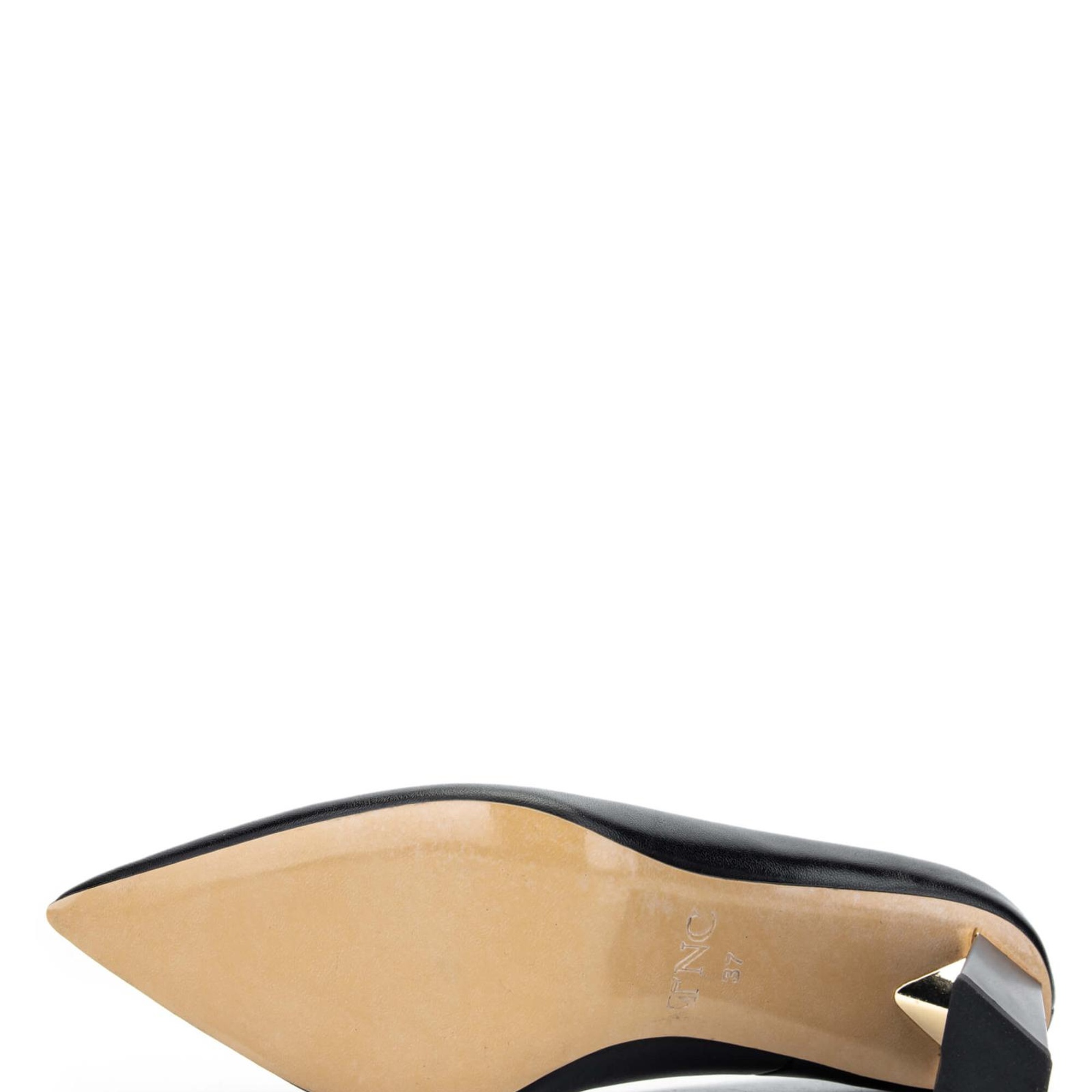 Tamer Tanca Kadın Hakiki Deri Siyah Deri Topuklu Ayakkabı