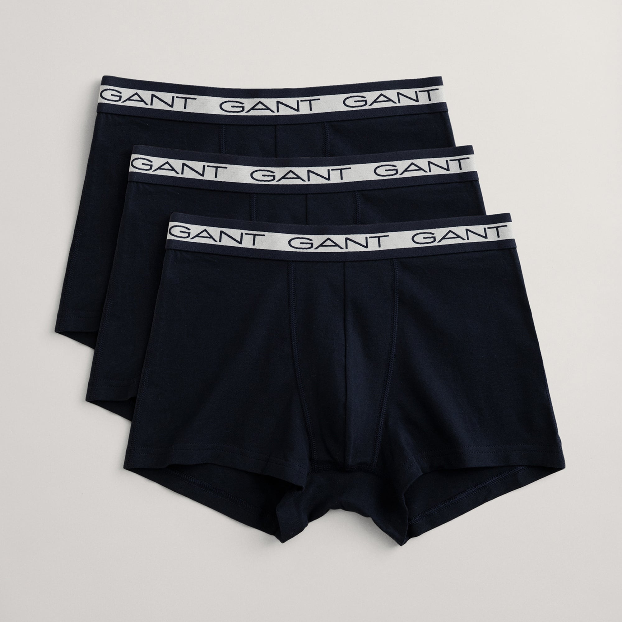 GANT Erkek Lacivert Slim Fit Logolu 3'lü  Boxer