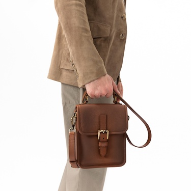  Marcel Kahve Erkek Vintage Deri Postacı Çantası