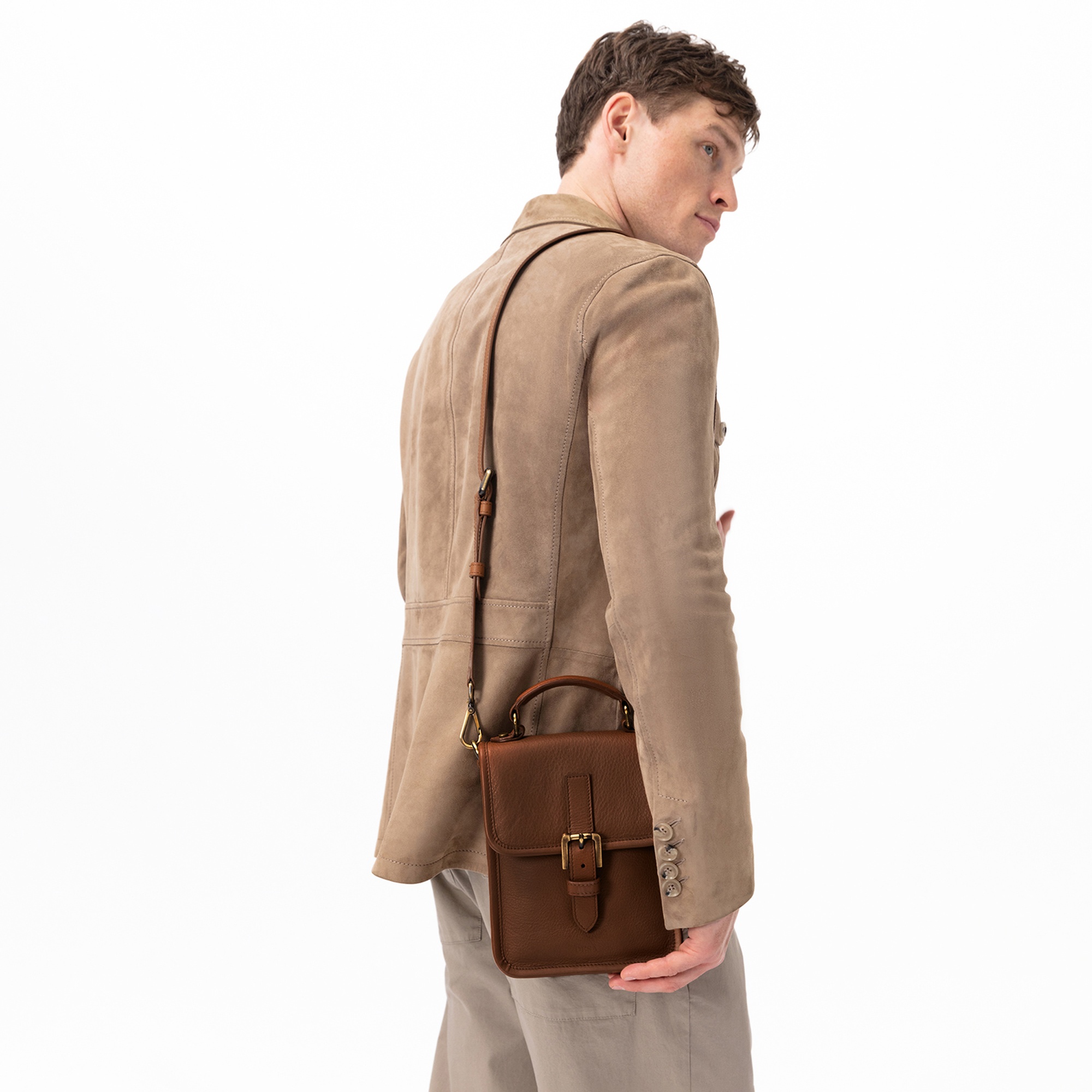 Marcel Kahve Erkek Vintage Deri Postacı Çantası