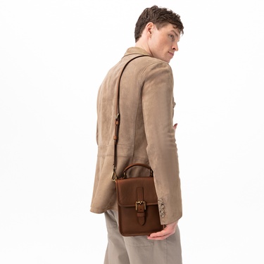  Marcel Kahve Erkek Vintage Deri Postacı Çantası
