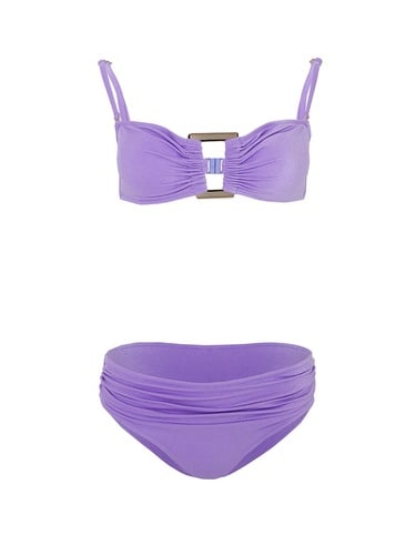  Büzgü Detaylı Bikini Takımı