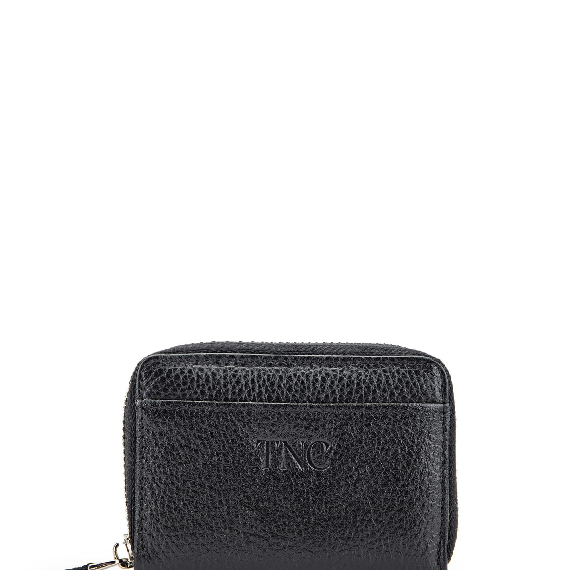 Tamer Tanca Erkek Hakiki Deri Siyah Kartlık