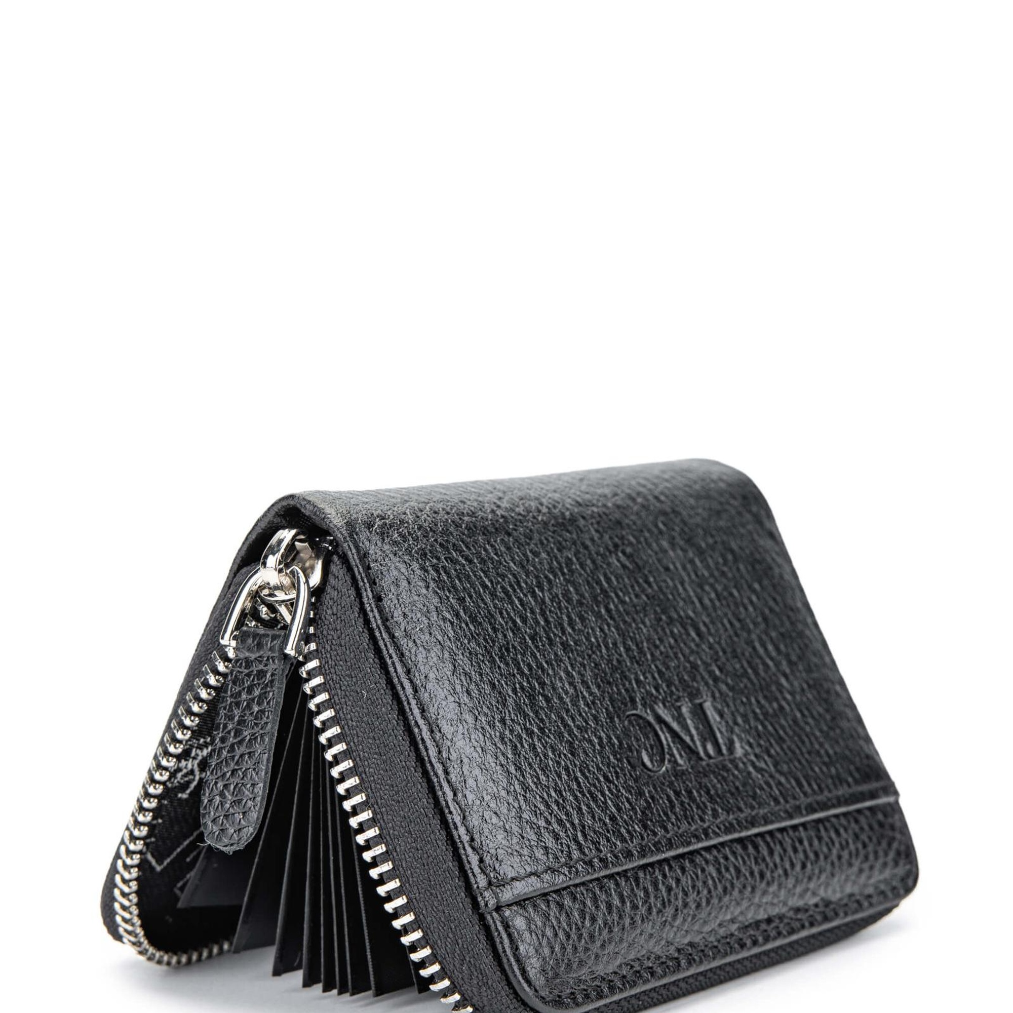 Tamer Tanca Erkek Hakiki Deri Siyah Kartlık