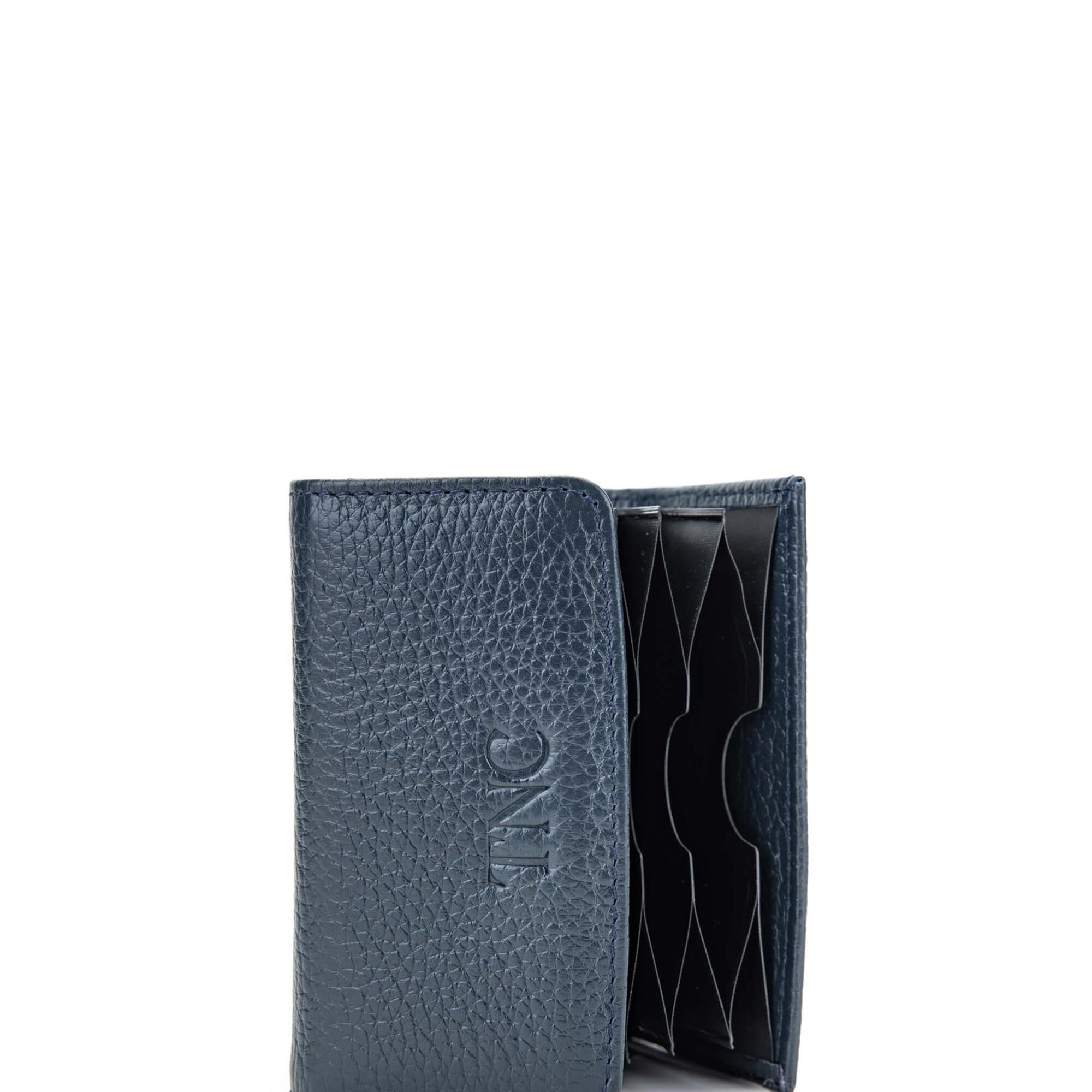 Tamer Tanca Erkek Hakiki Deri Lacivert Kartlık