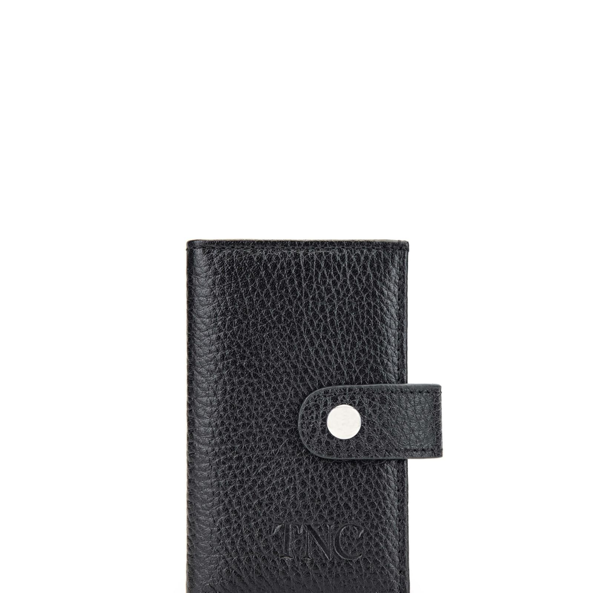 Tamer Tanca Unisex Hakiki Deri Siyah Kartlık