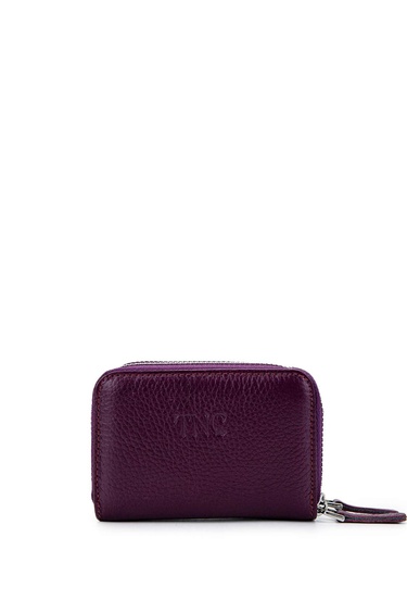  Tamer Tanca Unisex Hakiki Deri Mor Cüzdan Cuzdan