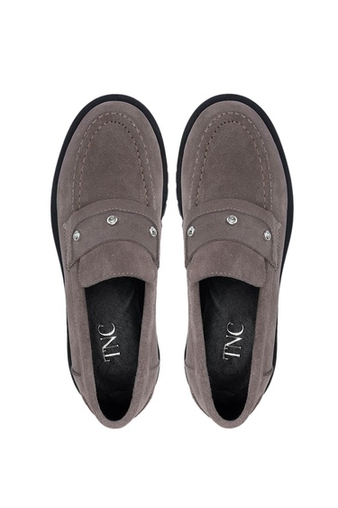  Tamer Tanca Kadın Hakiki Deri Vizon Süet Loafer Ayakkabı