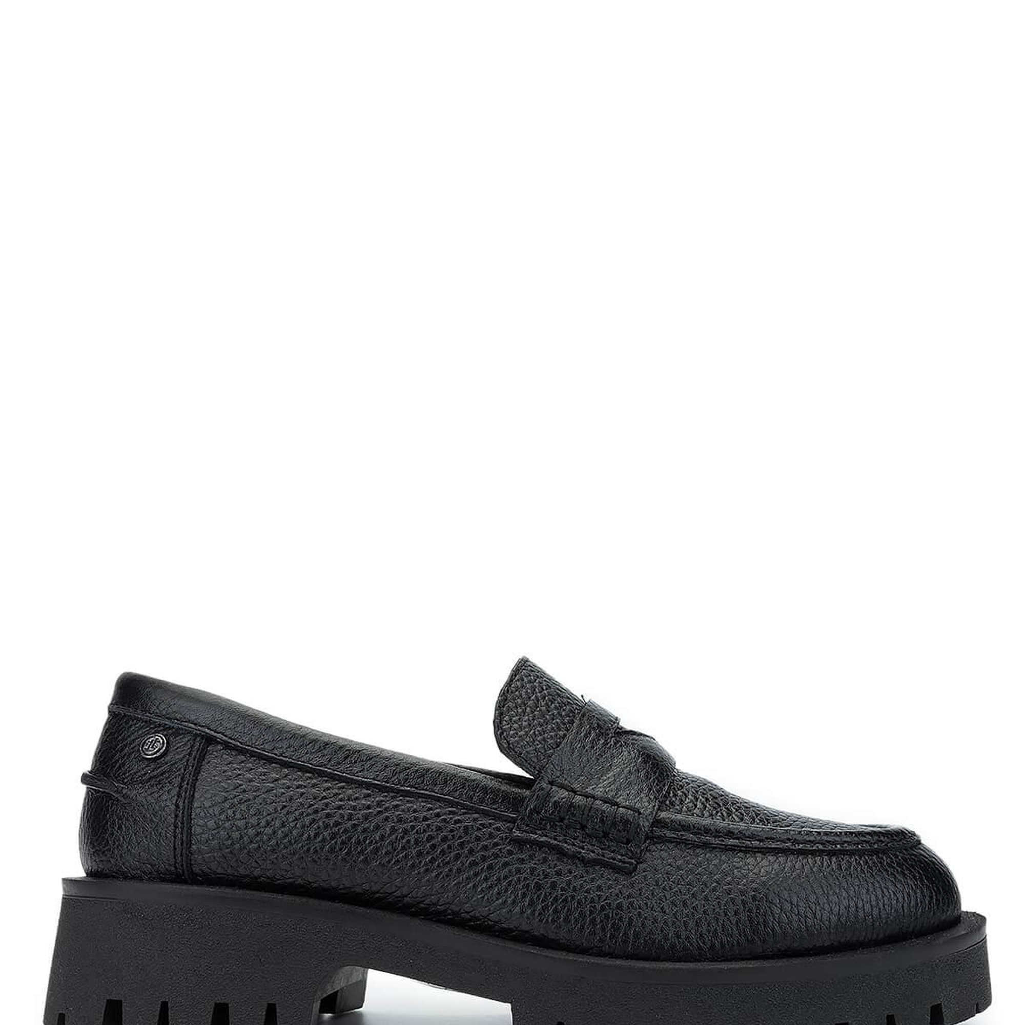 Tamer Tanca Kadın Hakiki Deri Siyah Floter Loafer Ayakkabı