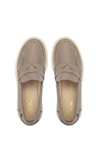  Tamer Tanca Kadın Hakiki Deri Vizon Floter Loafer Ayakkabı